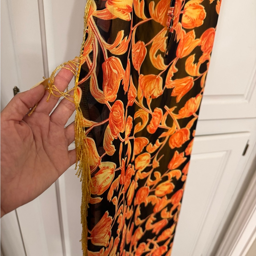 Urban Outfitters Orange Floral Top